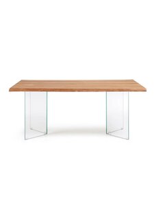 Kave Home - Lotty-ruokapöytä - LÄPINÄKYVÄ,RUSKEA | Stockmann