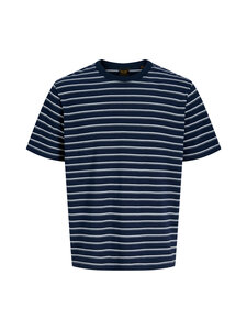 Jack & Jones - JJAxel Stripe T-krekls - NAVY BLAZER STRIPES:CLOUD DANCER | Stockmann