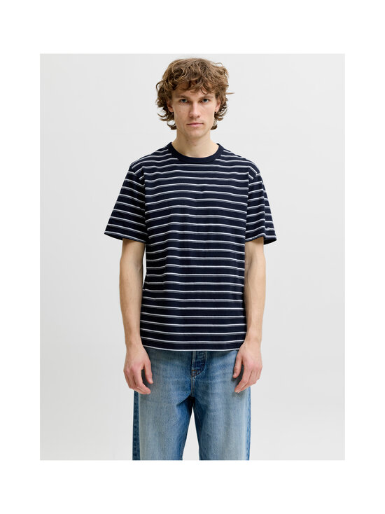 Jack & Jones - JJAxel Stripe T-krekls - NAVY BLAZER STRIPES:CLOUD DANCER | Stockmann - photo 3