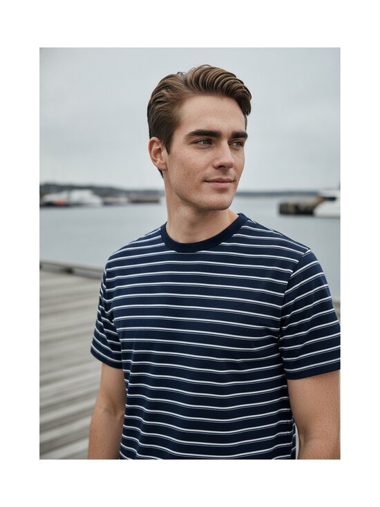 Jack & Jones - JJAxel Stripe T-krekls - NAVY BLAZER STRIPES:CLOUD DANCER | Stockmann - photo 9