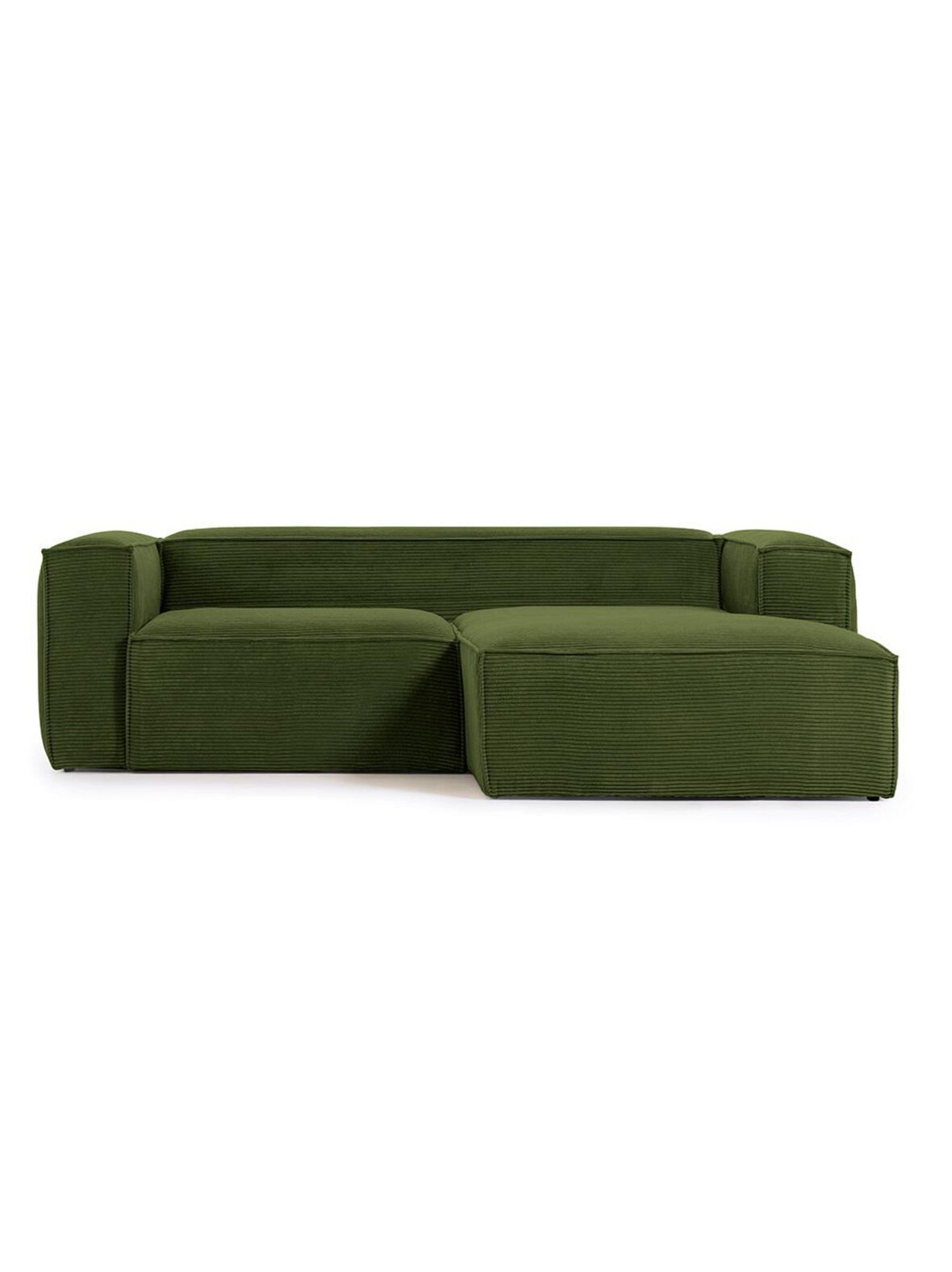 Blok-divaanisohva vihreä vakosametti l 240 cm/oikea