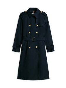 Tommy Hilfiger - Slim Cotton Midi -trenssitakki - C1G DARK NIGHT NAVY | Stockmann