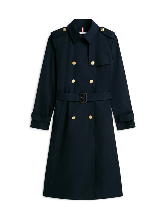 Tommy Hilfiger - Slim Cotton Midi -trenssitakki - C1G DARK NIGHT NAVY | Stockmann - photo 1