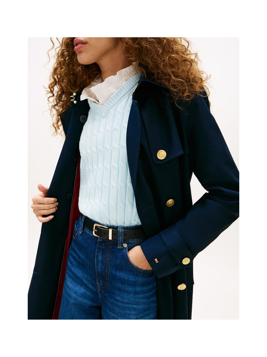 Tommy Hilfiger - Slim Cotton Midi -trenssitakki - C1G DARK NIGHT NAVY | Stockmann - photo 5