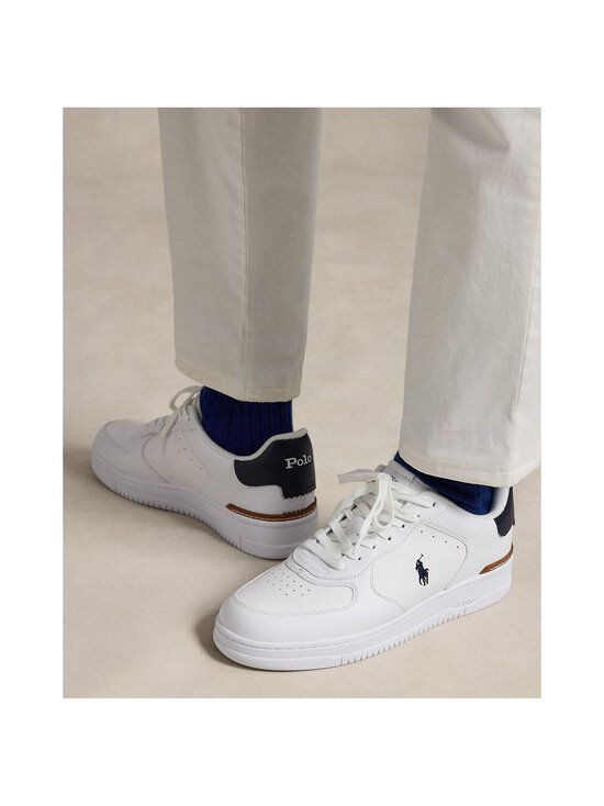 Polo Ralph Lauren - Masters Low Top ādas brīvā laika apavi - WHITE/NAVY PP | Stockmann - photo 6