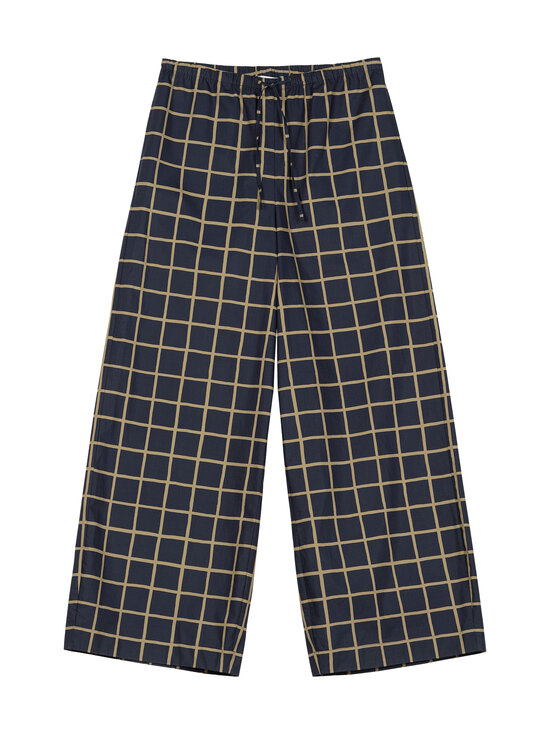 Marimekko - Ukkonen Iso Ruutu -housut - 560 DARK BLUE, OLIVE GREEN | Stockmann - photo 1