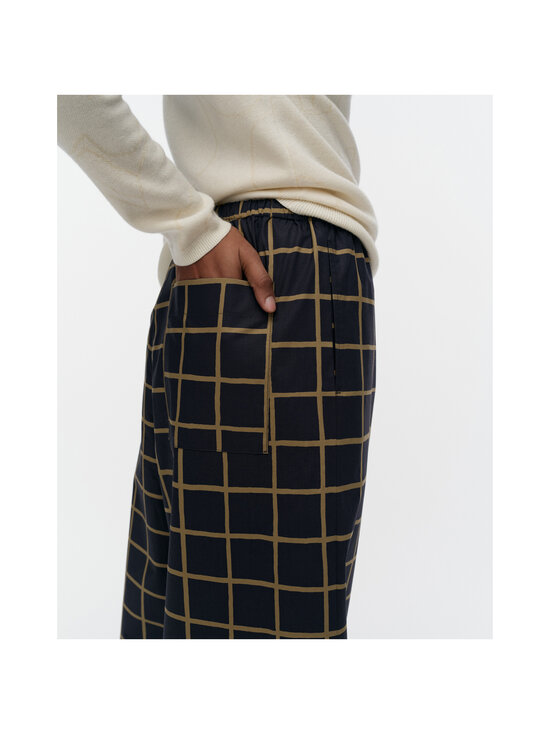 Marimekko - Ukkonen Iso Ruutu -housut - 560 DARK BLUE, OLIVE GREEN | Stockmann - photo 5