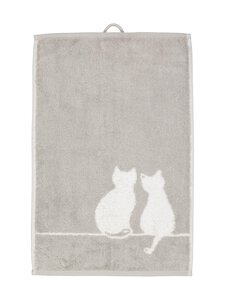 Cawo - Rätik Cute Cats You and Me 30 x 50 cm - 76 PLATINUM/WHITE | Stockmann