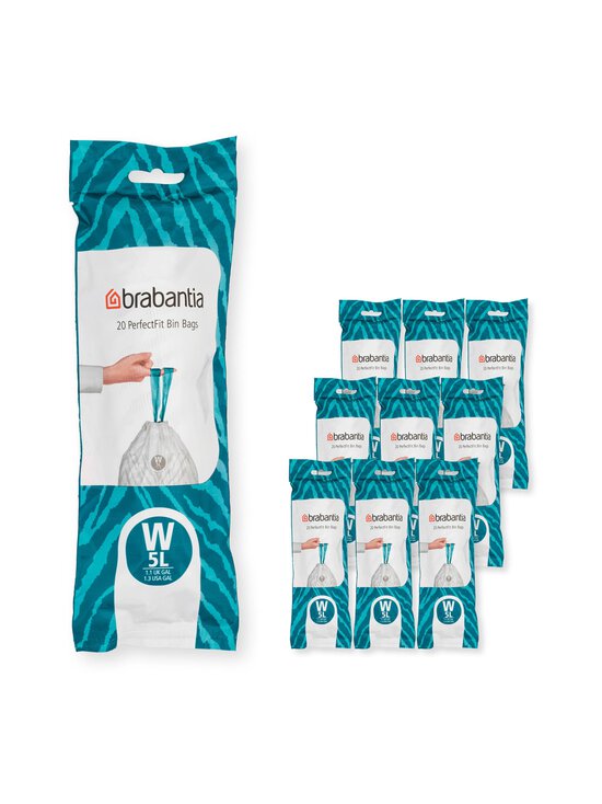 Brabantia - PerfectFit Code W -roskapussit 5 l, 200-pack - WHITE | Stockmann - photo 1