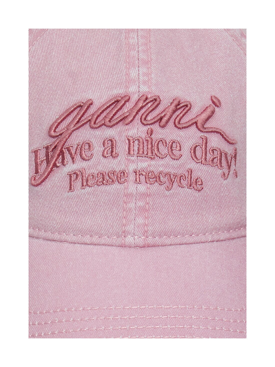 Ganni - Washed Cotton -lippalakki - PINK NECTAR | Stockmann - photo 3
