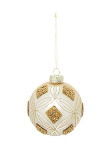 Villa Stockmann - Ornament With Gold Ziemassvētku rotājums - WHITE | Stockmann