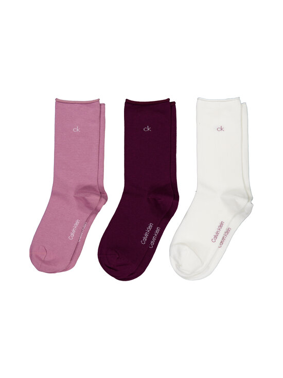Calvin Klein - Rolltop-sukat 3-pack - 011 VINTAGE PLUM | Stockmann - photo 2