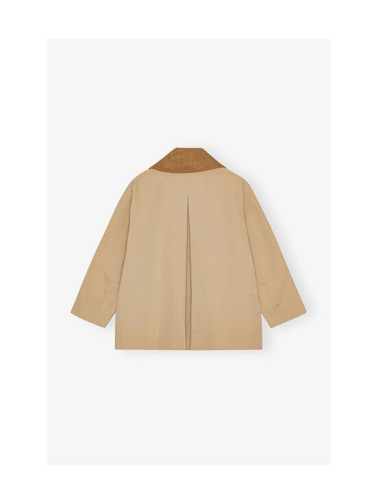 Ganni - Heavy Twill Midi -kevyttakki - 531 PALE KHAKI | Stockmann - photo 2