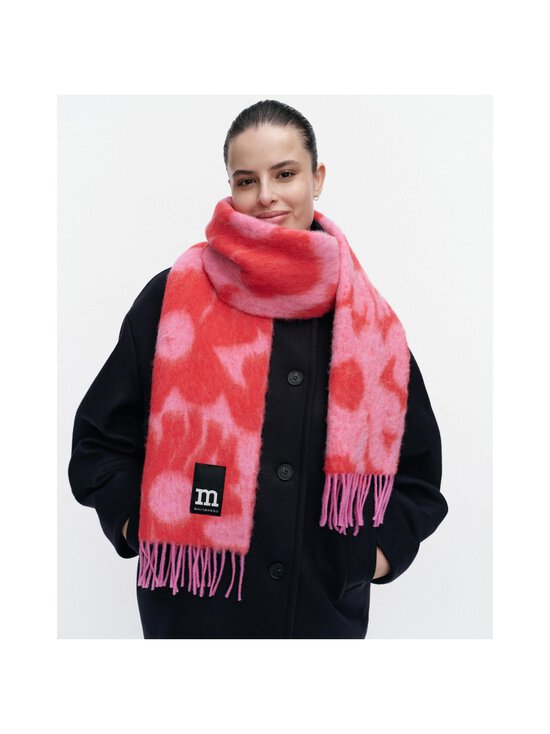 Marimekko - Neljännes Lossi -neulehuivi - 330 RED, PINK | Stockmann - photo 3