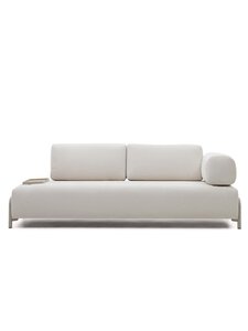 Kave Home - Compo-sohva beige chenille-kangas L 232 cm, tarjottimella - BEIGE | Stockmann