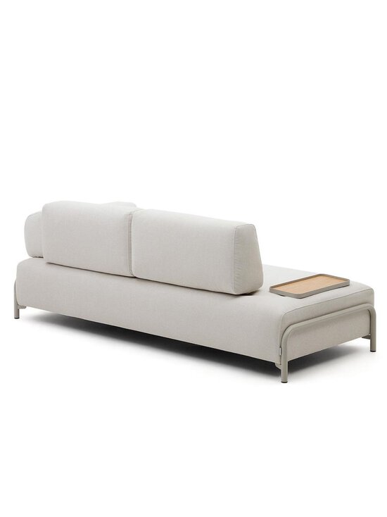 Kave Home - Compo-sohva beige chenille-kangas L 232 cm, tarjottimella - BEIGE | Stockmann - photo 3