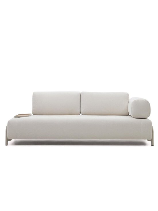 Kave Home - Compo-sohva beige chenille-kangas L 232 cm, tarjottimella - BEIGE | Stockmann - photo 1