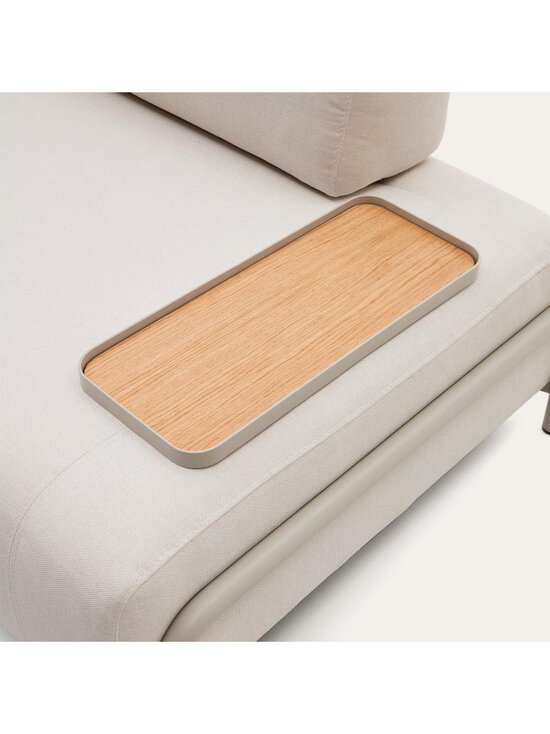 Kave Home - Compo-sohva beige chenille-kangas L 232 cm, tarjottimella - BEIGE | Stockmann - photo 5
