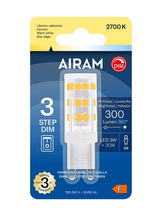 Airam - LED PO 827 300lm G9 3ST -himmennettävä lamppu - TRANSPARENT | Stockmann - photo 2