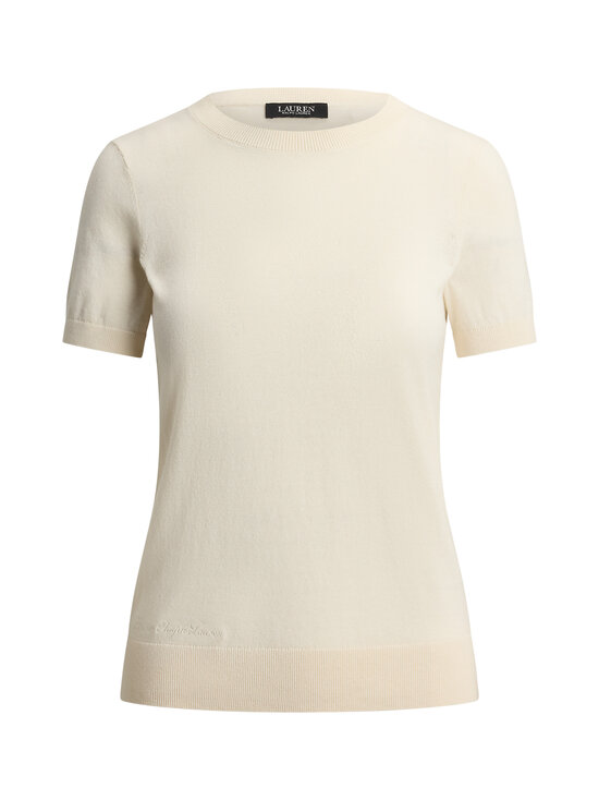 Lauren Ralph Lauren - Lyhythihainen neulepusero - 500 MASCARPONE CREAM | Stockmann - photo 1