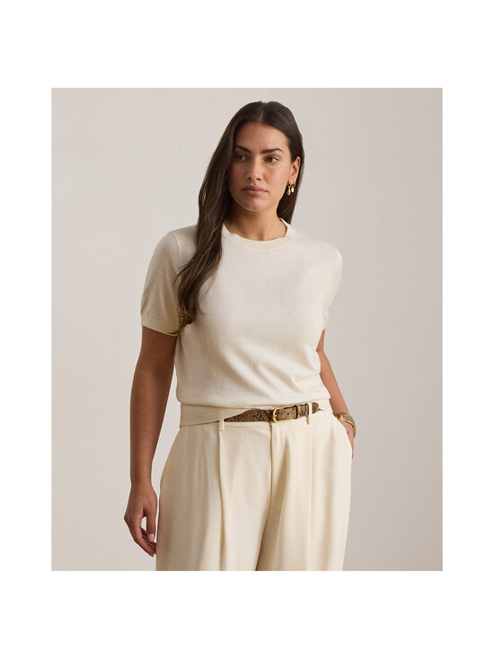 Lauren Ralph Lauren - Lyhythihainen neulepusero - 500 MASCARPONE CREAM | Stockmann - photo 2