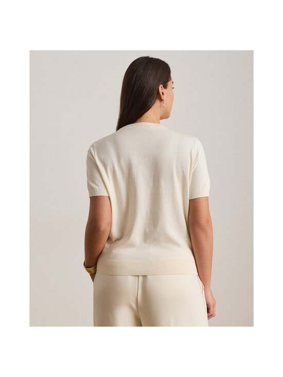 Lauren Ralph Lauren - Lyhythihainen neulepusero - 500 MASCARPONE CREAM | Stockmann - photo 3