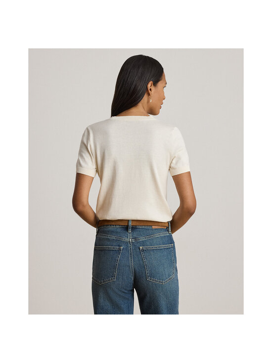 Lauren Ralph Lauren - Lyhythihainen neulepusero - 500 MASCARPONE CREAM | Stockmann - photo 6