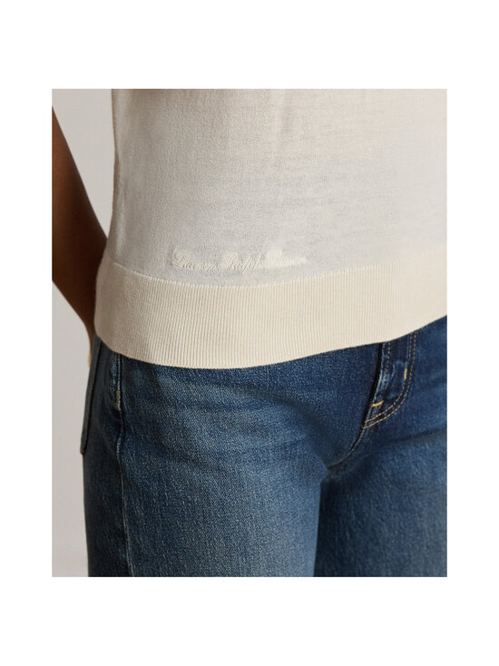 Lauren Ralph Lauren - Lyhythihainen neulepusero - 500 MASCARPONE CREAM | Stockmann - photo 8