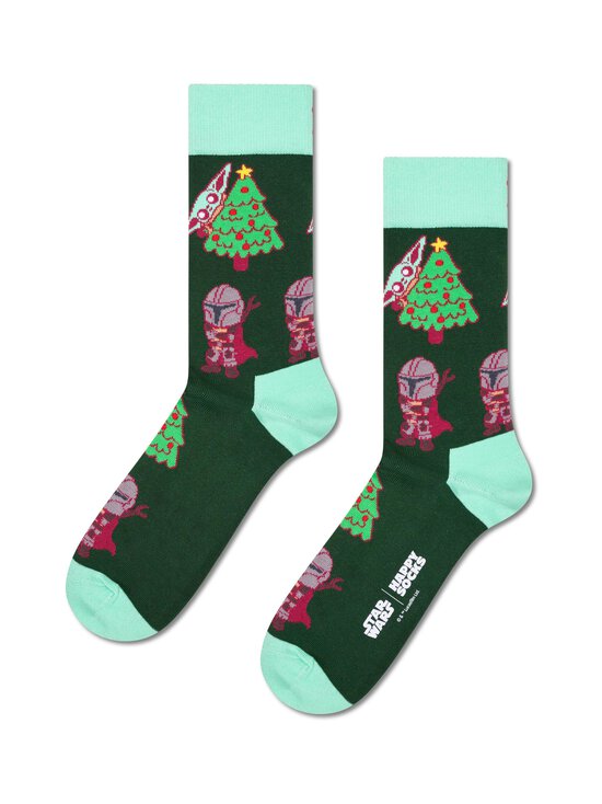 Happy Socks - Star Wars The Mandalorian XMas -sukat - 7500 DARK GREEN | Stockmann - photo 1