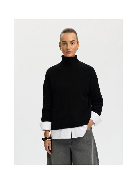 Selected - SlwCille Cashmere Blend -neulepusero - BLACK | Stockmann - photo 2