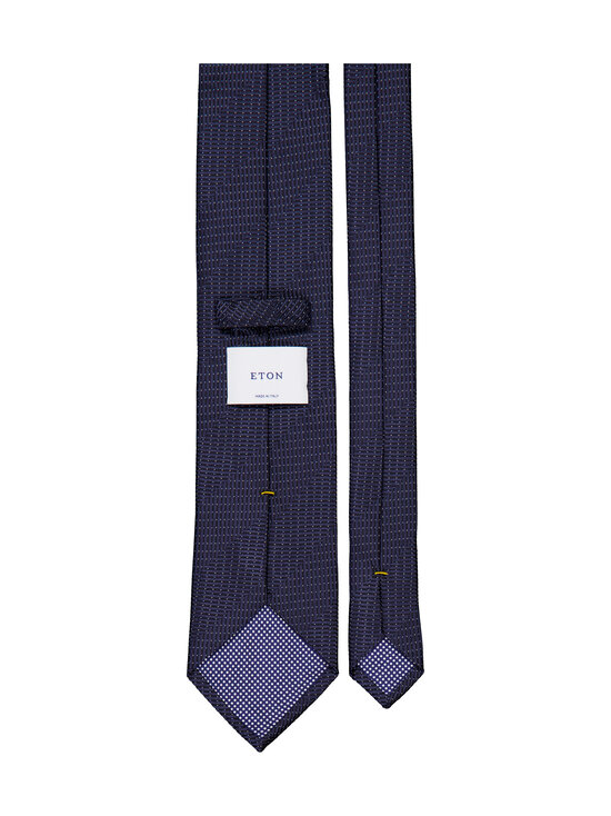 Eton - Herringbone-silkkisolmio - NAVY BLUE | Stockmann - photo 2