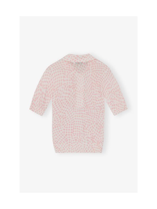 Ganni - Sheer Printed Polo -neulepusero - 038 BLEACHED MAUVE - photo 2 Ganni - Sheer Printed Polo -neulepusero - 038 BLEACHED MAUVE | Stockmann - photo 2