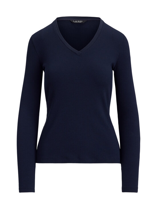 Lauren Ralph Lauren - Ribbed V-Neck -neulepusero - 005 LAUREN NAVY | Stockmann - photo 1