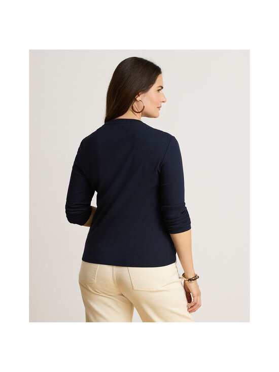 Lauren Ralph Lauren - Ribbed V-Neck -neulepusero - 005 LAUREN NAVY | Stockmann - photo 3