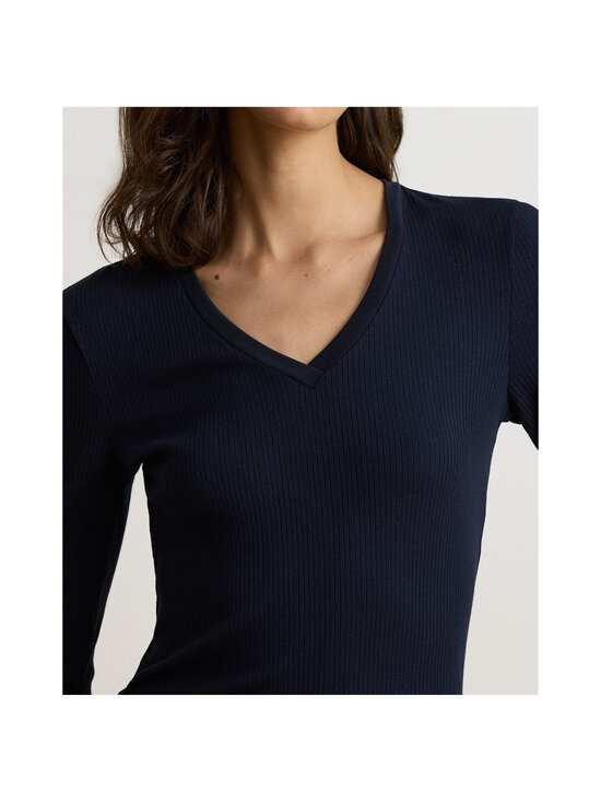 Lauren Ralph Lauren - Ribbed V-Neck -neulepusero - 005 LAUREN NAVY | Stockmann - photo 7