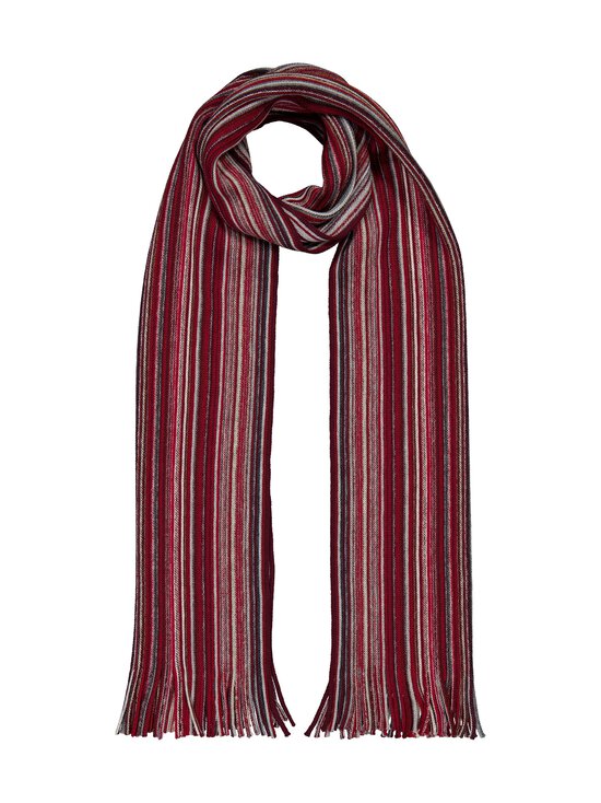 Stockholm Kravatt - Knitted Striped Wool -kaulaliina - 390 WINE | Stockmann - photo 1