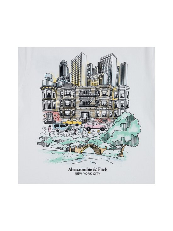 Abercrombie & Fitch - NYC Sketch t-paita - W1T-BRIGHT WHITE | Stockmann - photo 3