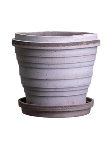 Bergs Potter - Planet Raw -ruukku aluslautasella Ø25 cm - GREY | Stockmann