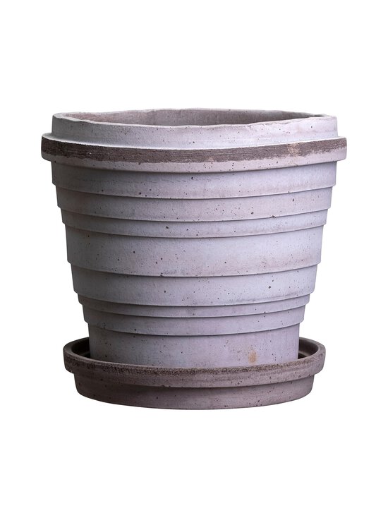 Bergs Potter - Planet Raw -ruukku aluslautasella Ø25 cm - GREY | Stockmann - photo 1