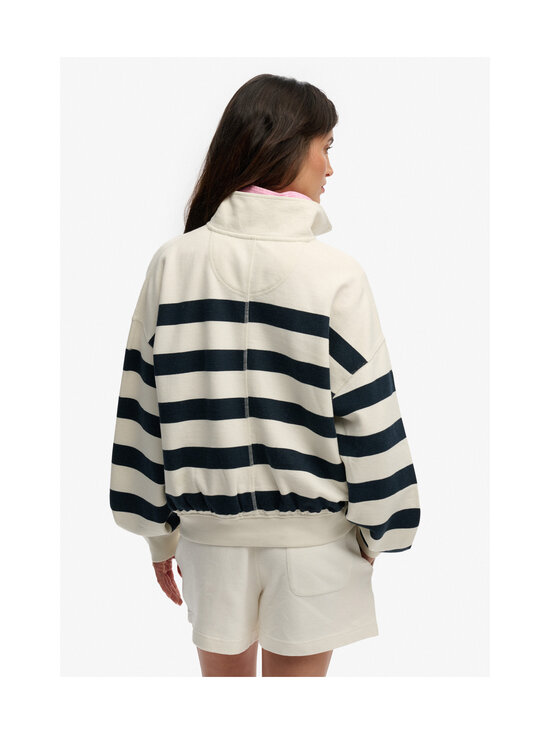 Superdry - Studios Stripe Half Zip -collegepaita - 7JF OFF WHITE/ECLIPSE NAVY | Stockmann - photo 4