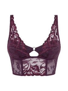 Chantelle - Illusion Bustier -rintaliivit - E63 AUBERGINE LUREX | Stockmann