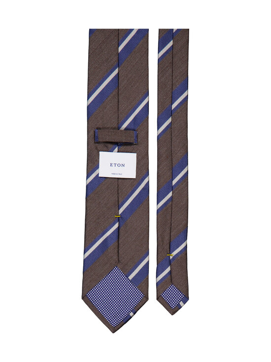 Eton - Striped Woven Shantung Silk -solmio - BROWN | Stockmann - photo 2