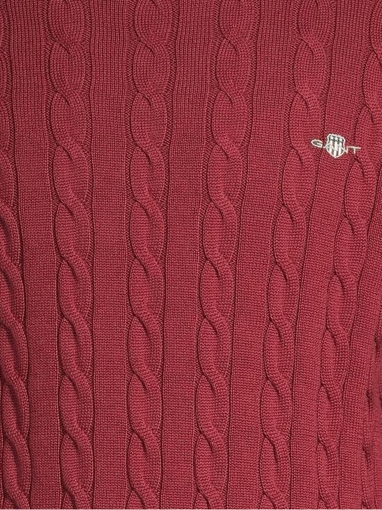 GANT - Classic Cotton -palmikkoneule - 604 PLUMPED RED | Stockmann - photo 4