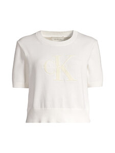 Calvin Klein Jeans - Chunky Cotton Graphic adīts džemperis - YBH WHITE GREIGE | Stockmann