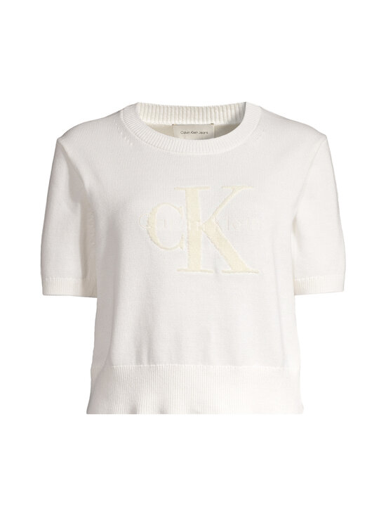 Calvin Klein Jeans - Chunky Cotton Graphic adīts džemperis - YBH WHITE GREIGE | Stockmann - photo 1
