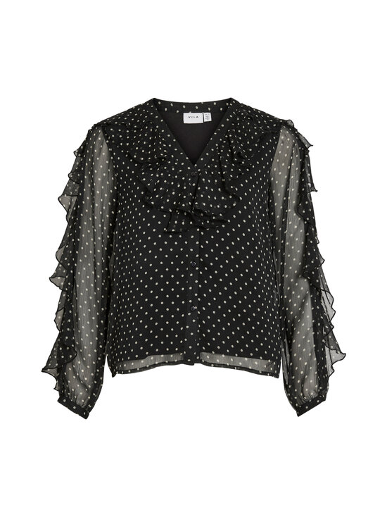 Vila - ViHarley šifona blūze - BLACK AOP:WHITE DOTS | Stockmann - photo 1