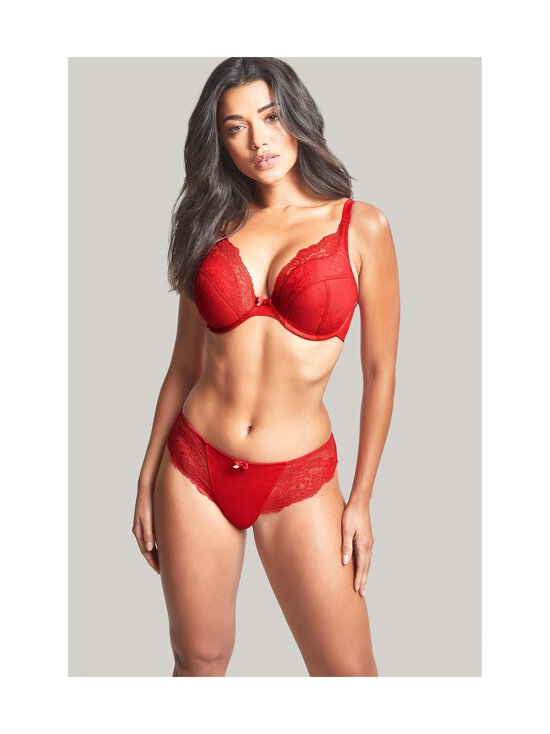 Ana High Apex Padded Plunge - Salsa Red