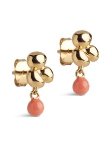 ENAMEL Copenhagen - Nara Ball - kullatut korvakorut - LIGHT CORAL | Stockmann