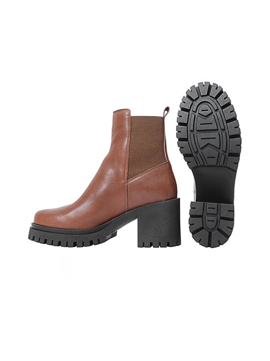 Ten Points - Nahast poolsaapad Ylva Chelsea Block Heel - 301 BROWN | Stockmann - photo 3