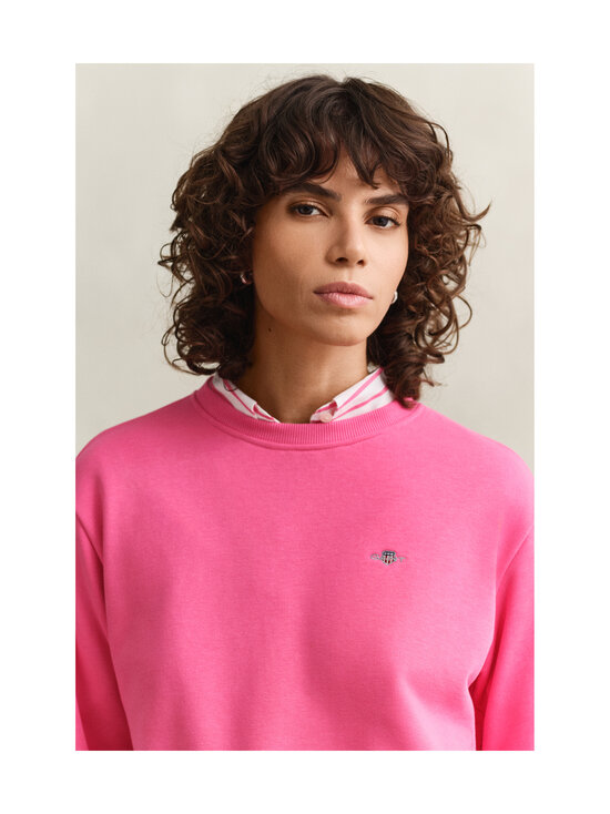 GANT - Shield C-Neck -collegepaita - 661 BRIGHT FUSCHIA | Stockmann - photo 4